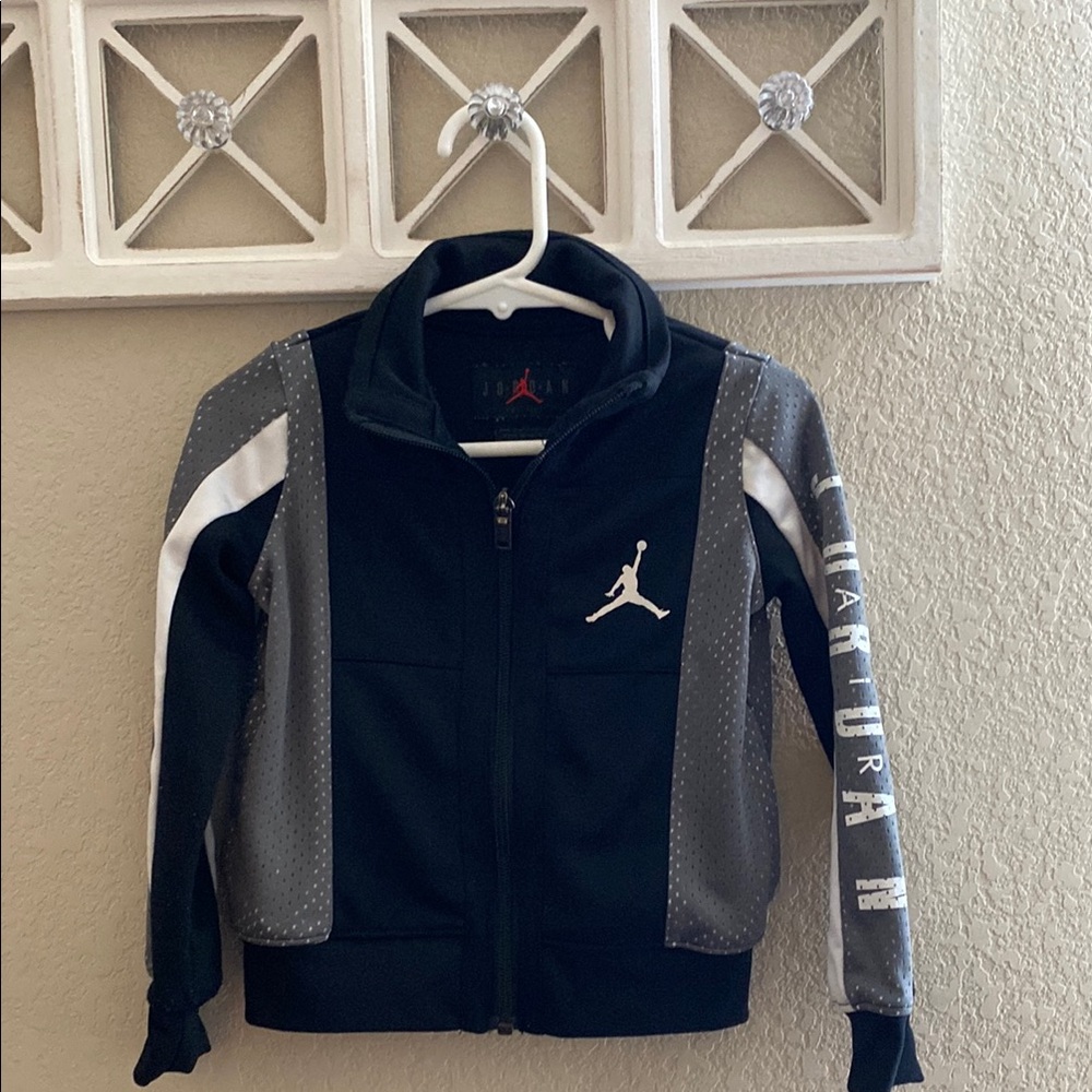 Jordan Black and Gray Kids' Jacket